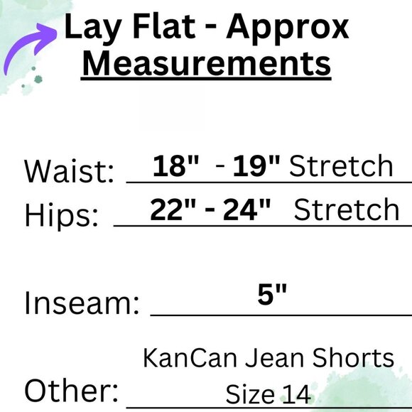 Kancan Jean Shorts Stretch Denim Plus Size 14 XL Blue 💙 NEW - Picture 5 of 7